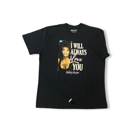 3eeez Whitney Houston "I Will Always Love You" Black T-Shirt - Iconic Tribute Tee